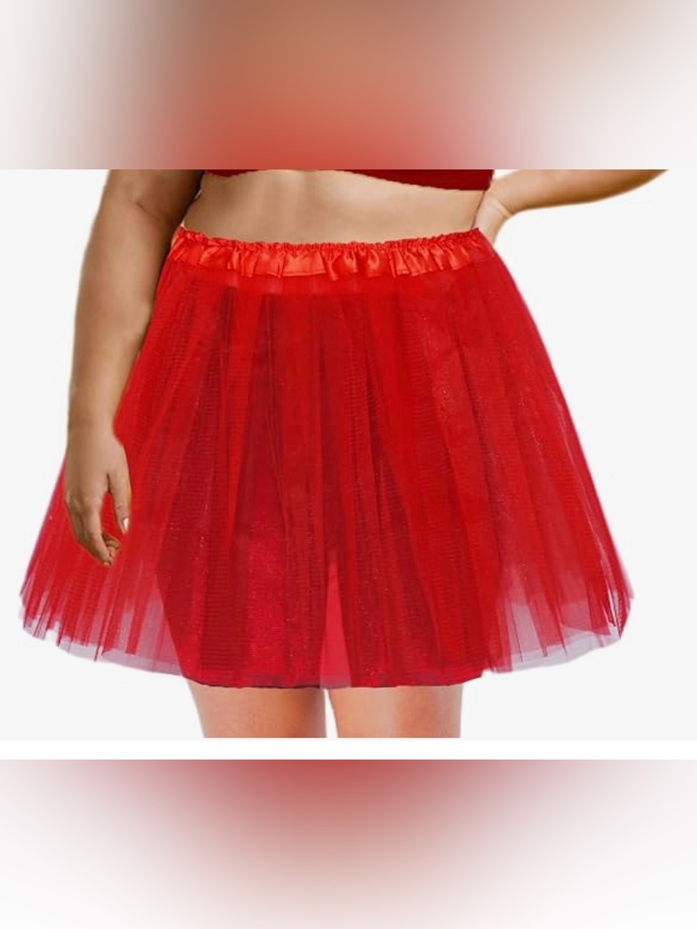 Adult red rave tutu skirt crinoline Ballerina dance costume cosplay lingerie